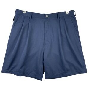 Croft & Barrow Men's Microfiber Golf Shorts‎ Size 38 Navy Blue Pleated Casual